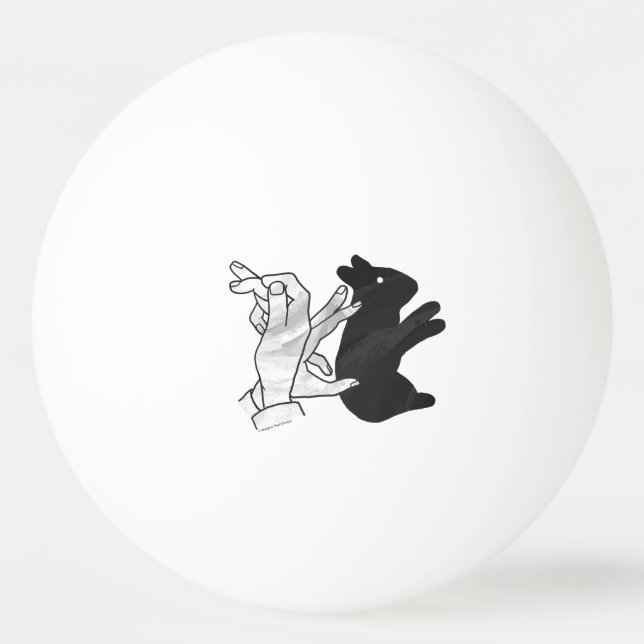 Pelota De Ping Pong Hand Silhouette Rabbit (Reverso)