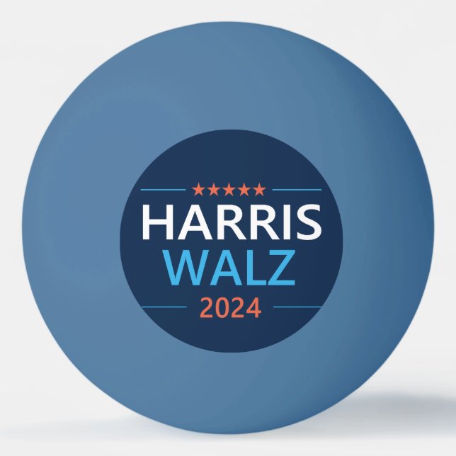 Pelota De Ping Pong Harris Walz 2024 para presidente (Anverso)