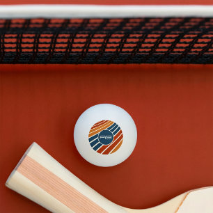 Pelota De Ping Pong Harvest Gold Stripes de 1970