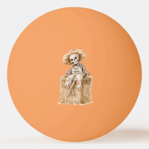 Pelota De Ping Pong Hay Esqueleto de Halloween Allí
