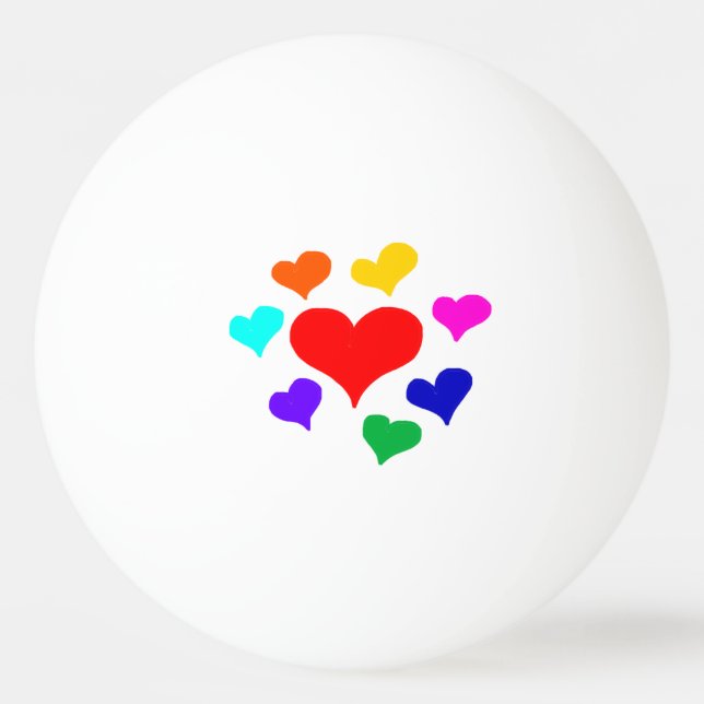 Pelota De Ping Pong Hearts Ping Pong Ball (Anverso)