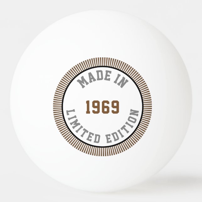 Pelota De Ping Pong Hecho en 1969 (Anverso)