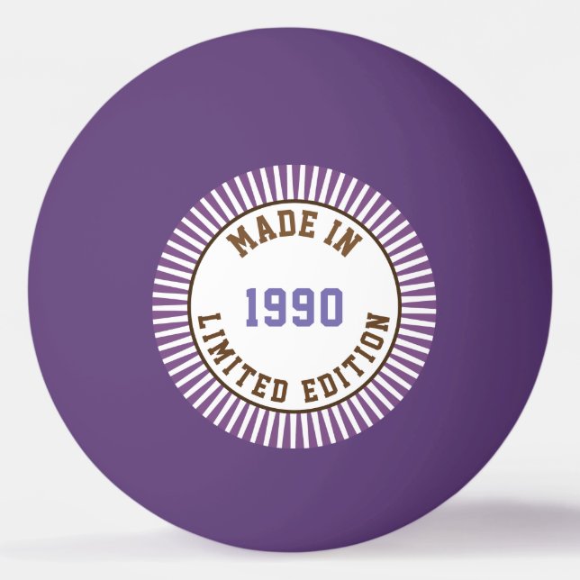 Pelota De Ping Pong Hecho en 1990 (Anverso)