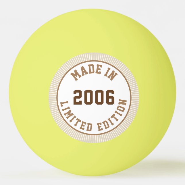 Pelota De Ping Pong Hecho en 2006 (Anverso)