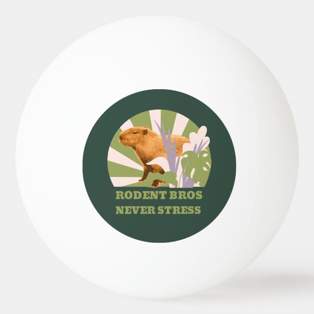 Pelota De Ping Pong Hermanos Roedores Nunca Estresan Capybara (Anverso)