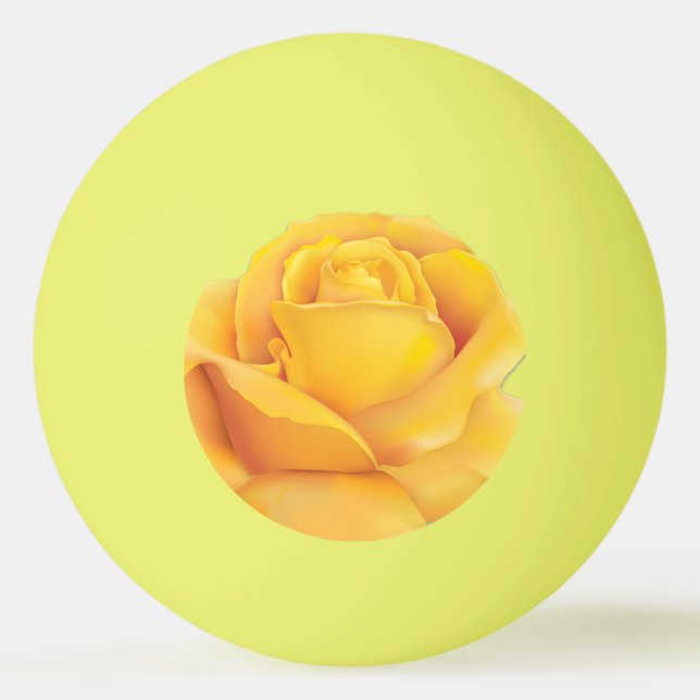 Pelota De Ping Pong Hermosa rosa amarilla (Anverso)