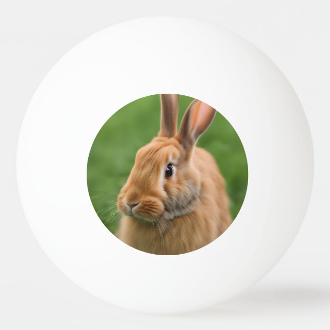 Pelota De Ping Pong Hermoso Conejo (Anverso)