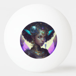 Pelota De Ping Pong Hermoso guerrero espacial adorado