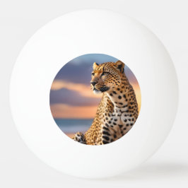 Pelota De Ping Pong Hermoso leopardo