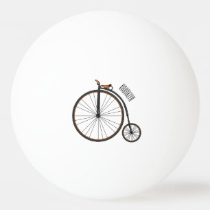 Pelota De Ping Pong High wheel bicycle cartoon illustration