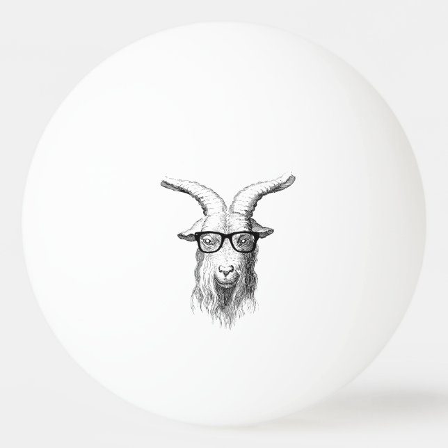 Pelota De Ping Pong Hipster Goat (Anverso)