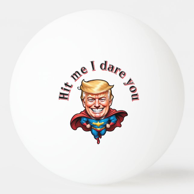 Pelota De Ping Pong Hit Me Super Trump Personaliza (Anverso)