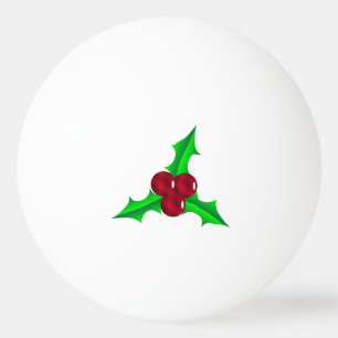 Pelota De Ping Pong Hoja del acebo del navidad