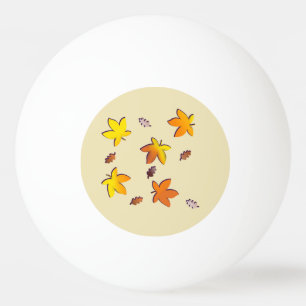 Pelota De Ping Pong Hojas de otoño que caen de oro brillantes