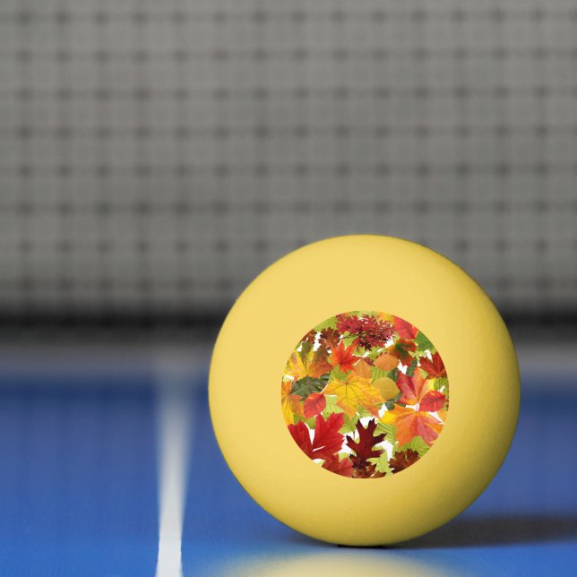 Pelota De Ping Pong Hojas otoñales (Neto)