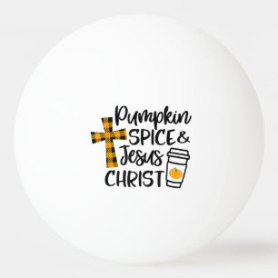 Pelota De Ping Pong Hola Carne de Calabaza de Otoño y Jesucristo Cae C