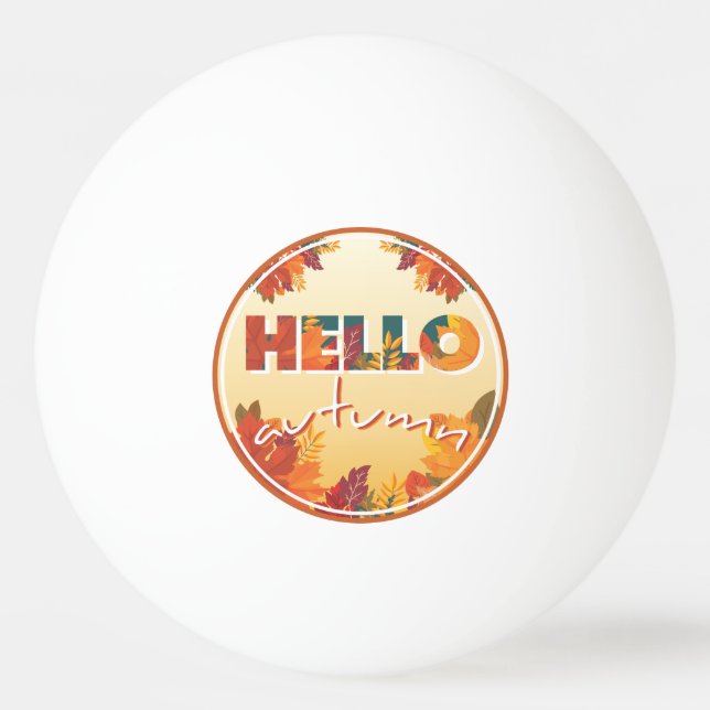 Pelota De Ping Pong Hola otoño (Anverso)