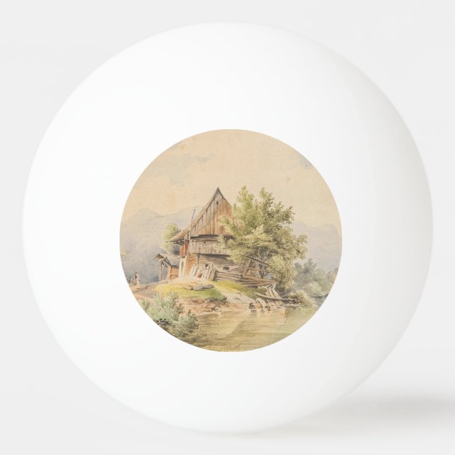 Pelota De Ping Pong Holzhütte am See - Carl Lafite (Anverso)