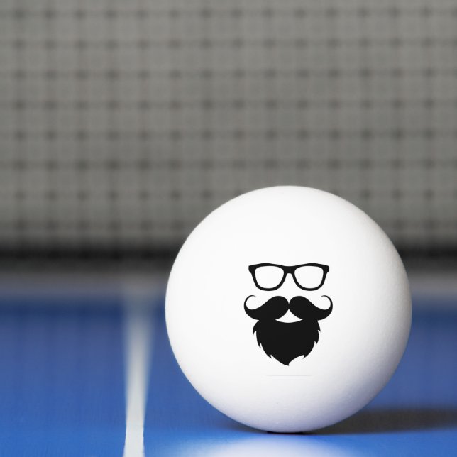 Pelota De Ping Pong Hombre de barba divertida de crecimiento completo (Neto)