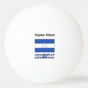 Pelota De Ping Pong Honduras y la bandera hondureña personalizada