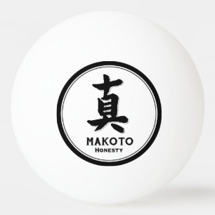 Pelota De Ping Pong Honestidad de MAKOTO virtud de bushido samurai tat