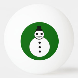 Pelota De Ping Pong Hristmas sonrientes Snowman Ping Pong Ball