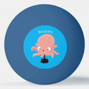 Pelota De Ping Pong Humor de personalizado de pulpo de bebé de color r