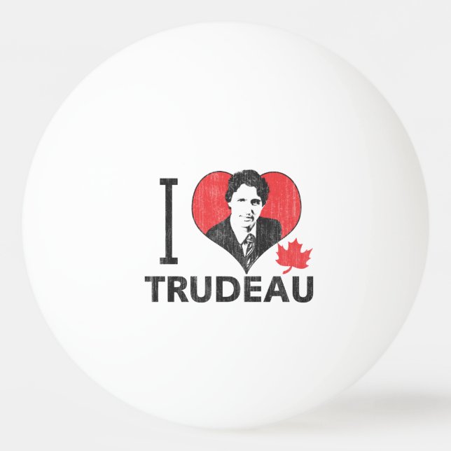 Pelota De Ping Pong I corazón Trudeau (Anverso)