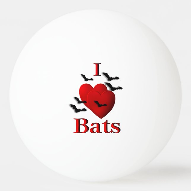 Pelota De Ping Pong I Heart Bats (Anverso)