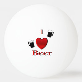 Pelota De Ping Pong I Heart Beer Design