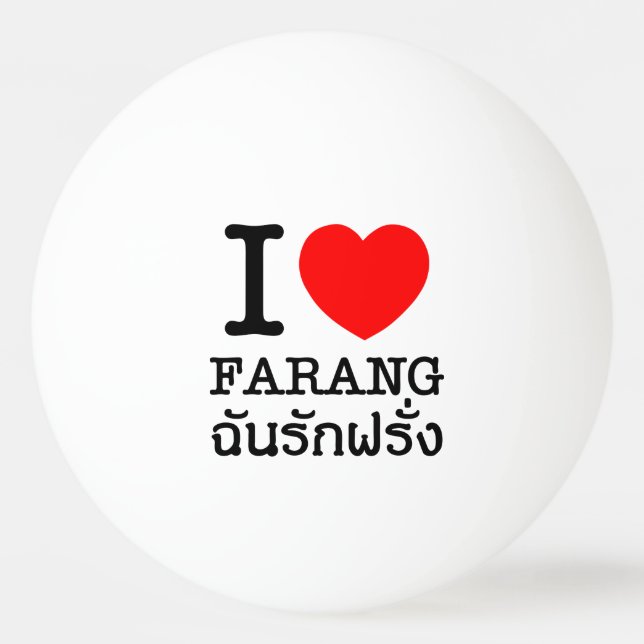 Pelota De Ping Pong I Heart (Love) Farang (Anverso)