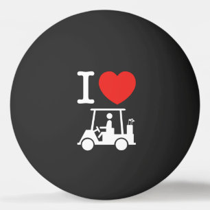 Pelota De Ping Pong I Heart (Love) Golf Cart Ping-Pong Ball