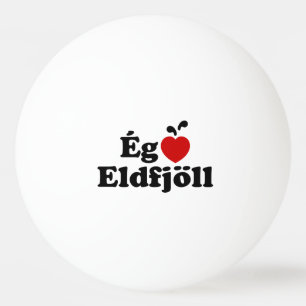 Pelota De Ping Pong I Heart (Love) Volcanes [Ég Elska Eldfjöll]