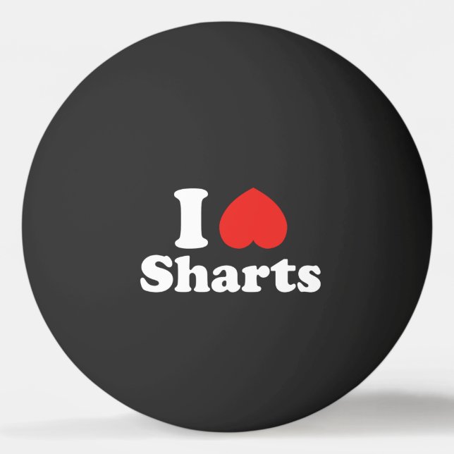 Pelota De Ping Pong I Heart Shars Ping Pong Ball (Anverso)