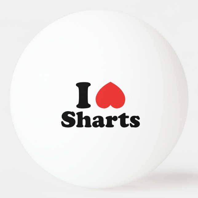 Pelota De Ping Pong I Heart Sharts (Anverso)