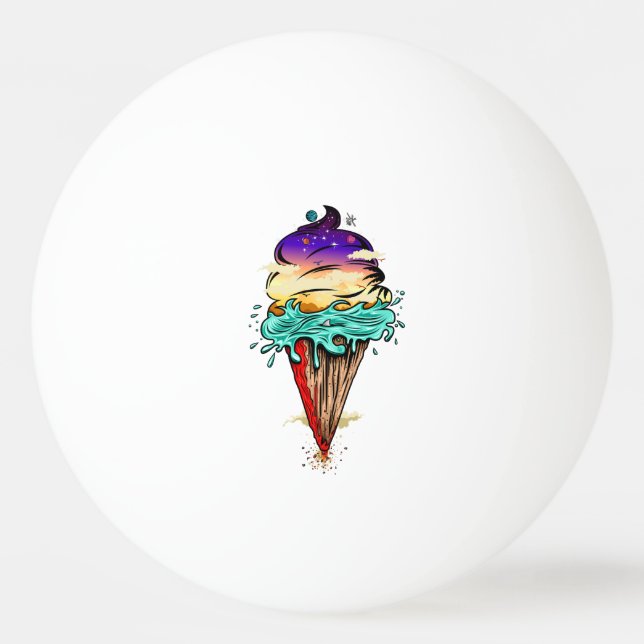 Pelota De Ping Pong Ice Cream World (Anverso)