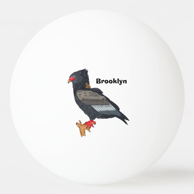 Pelota De Ping Pong Ilustracion Bateleur Eagle (Anverso)