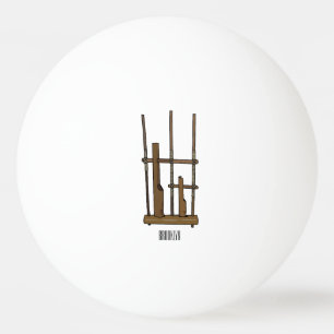 Pelota De Ping Pong Ilustracion de Angklung personalizado