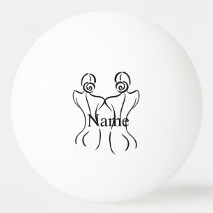 Pelota De Ping Pong Ilustración de arte femenino Thunder_Cove
