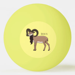 Pelota De Ping Pong Ilustracion de cabra de Mouflon