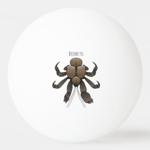 Pelota De Ping Pong Ilustracion de cangrejo de coco personalizado