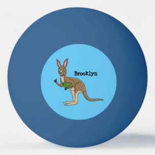 Pelota De Ping Pong Ilustracion de canguro australiano bastante feliz