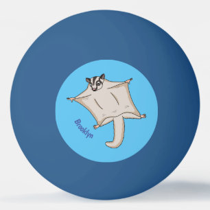 Pelota De Ping Pong Ilustración de cartoon de sugar glider volador lin