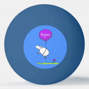 Pelota De Ping Pong Ilustración de humor de dibujos animados de globo 