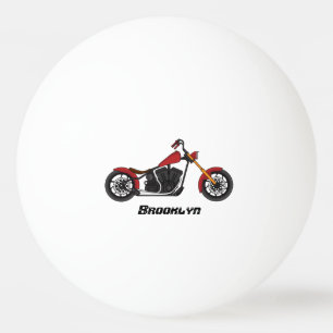 Pelota De Ping Pong Ilustracion de motocicleta estilo helicóptero