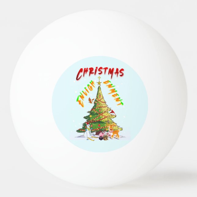 Pelota De Ping Pong Ilustración de navidades (Anverso)