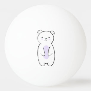 Pelota De Ping Pong Ilustracion de oso polar lindo