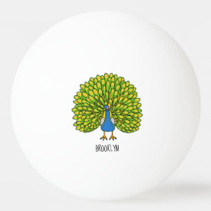 Pelota De Ping Pong Ilustracion de pájaro pavo real