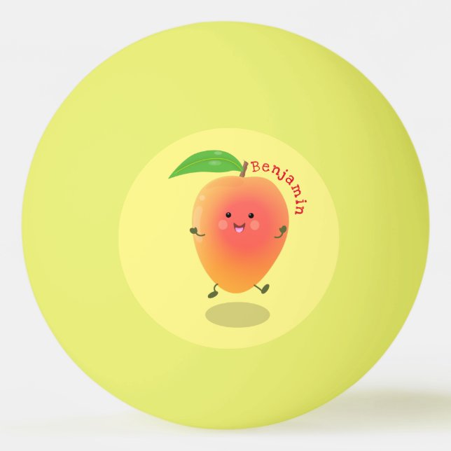 Pelota De Ping Pong Ilustracion de personalizado amarillo de mango ale (Anverso)