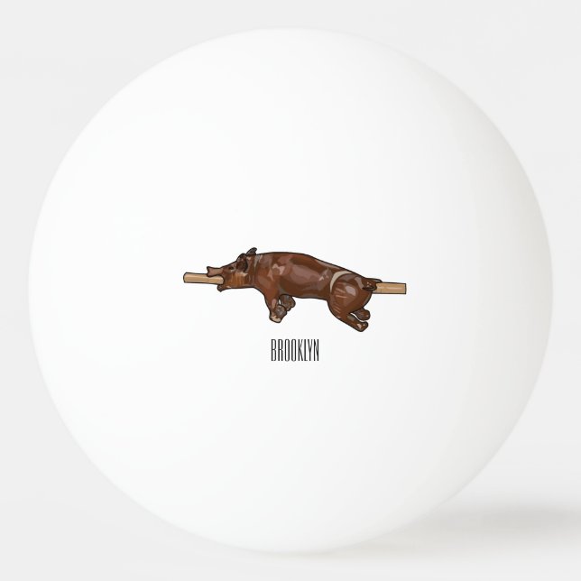 Pelota De Ping Pong Ilustracion de personalizado asado de cerdo / cerd (Anverso)
